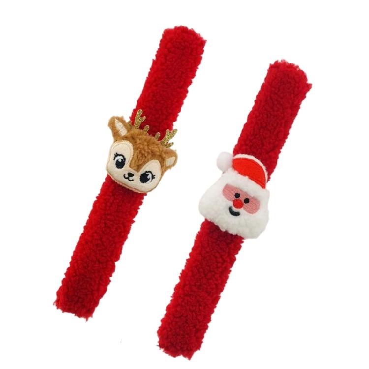 Christmas Character Costume Props Plush Snap On Wristband For Childrens School Event Safe Design