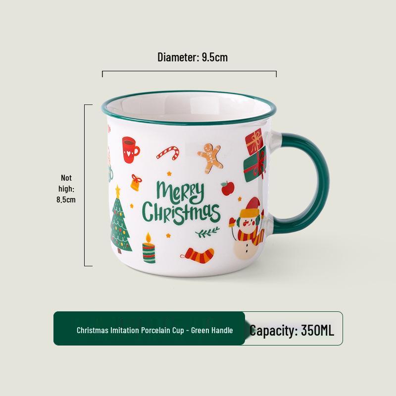 Personalized Christmas Ceramic Mug with Lid and Spoon - Creative Cartoon Design, Perfect for Halloween Gifts