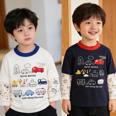 Spring 2026 Boys' Long-Sleeve T-Shirt - Toddler & Small Child Base Layer