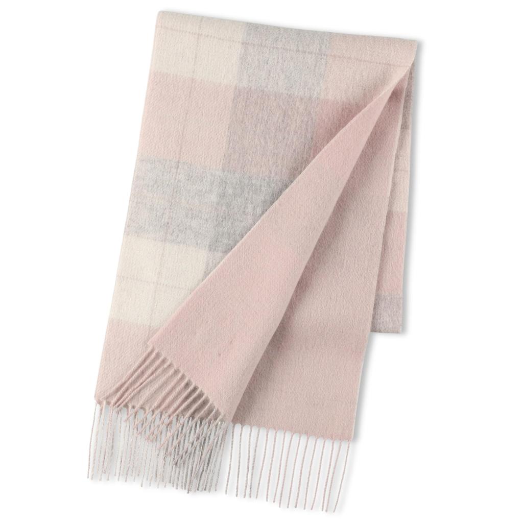 Elensia Blend Reversible Scarf for Men and UV Protection Check 30 X 186 Gift Idea Wool/Cashmere Women, Washable, (Over 98%), Pattern, Cm, 160g, Pink,
