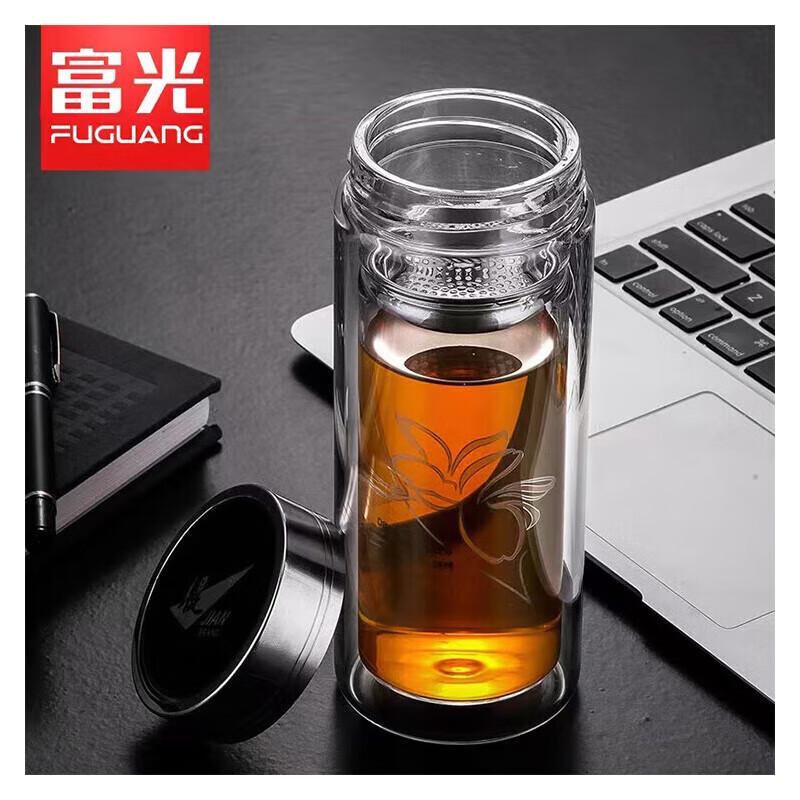 FUGUANG 320ml Double-Layer Borosilicate Glass Tea Cup