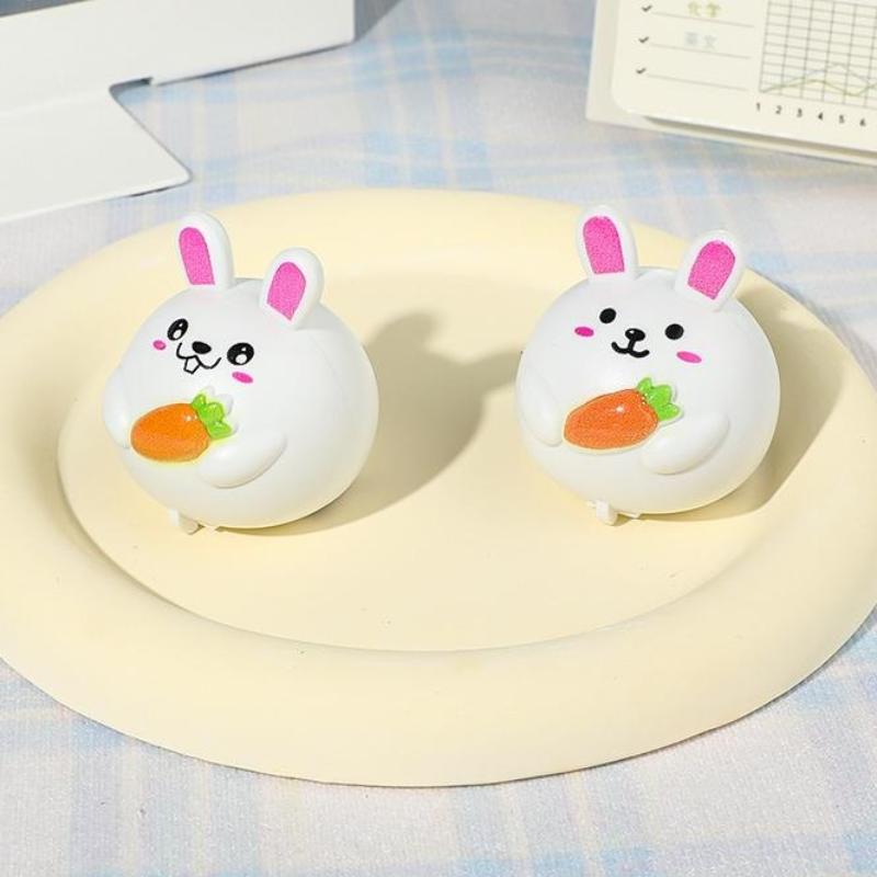 Mini Cute Rabbit Friction Pull Back Toy Cars 2/10 Pcs Cartoon Animal Vehicles for Toddlers Indoor Outdoor Play Gifts