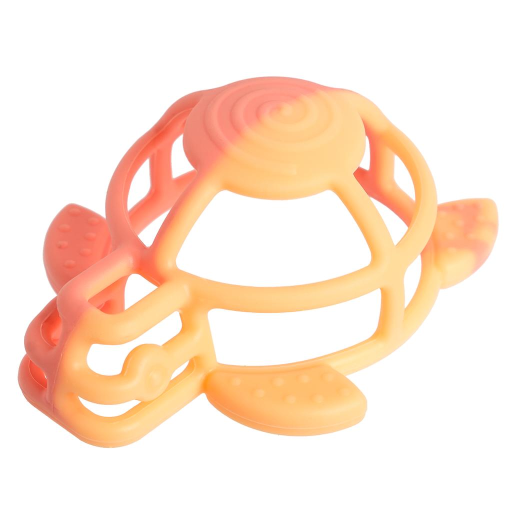 Color Kids 1PCS Turtle Silicone Teether Baby Chewing Toy Infant Teething Relief BPA Free Safe Nursing Sensory Toy 0-12 Months