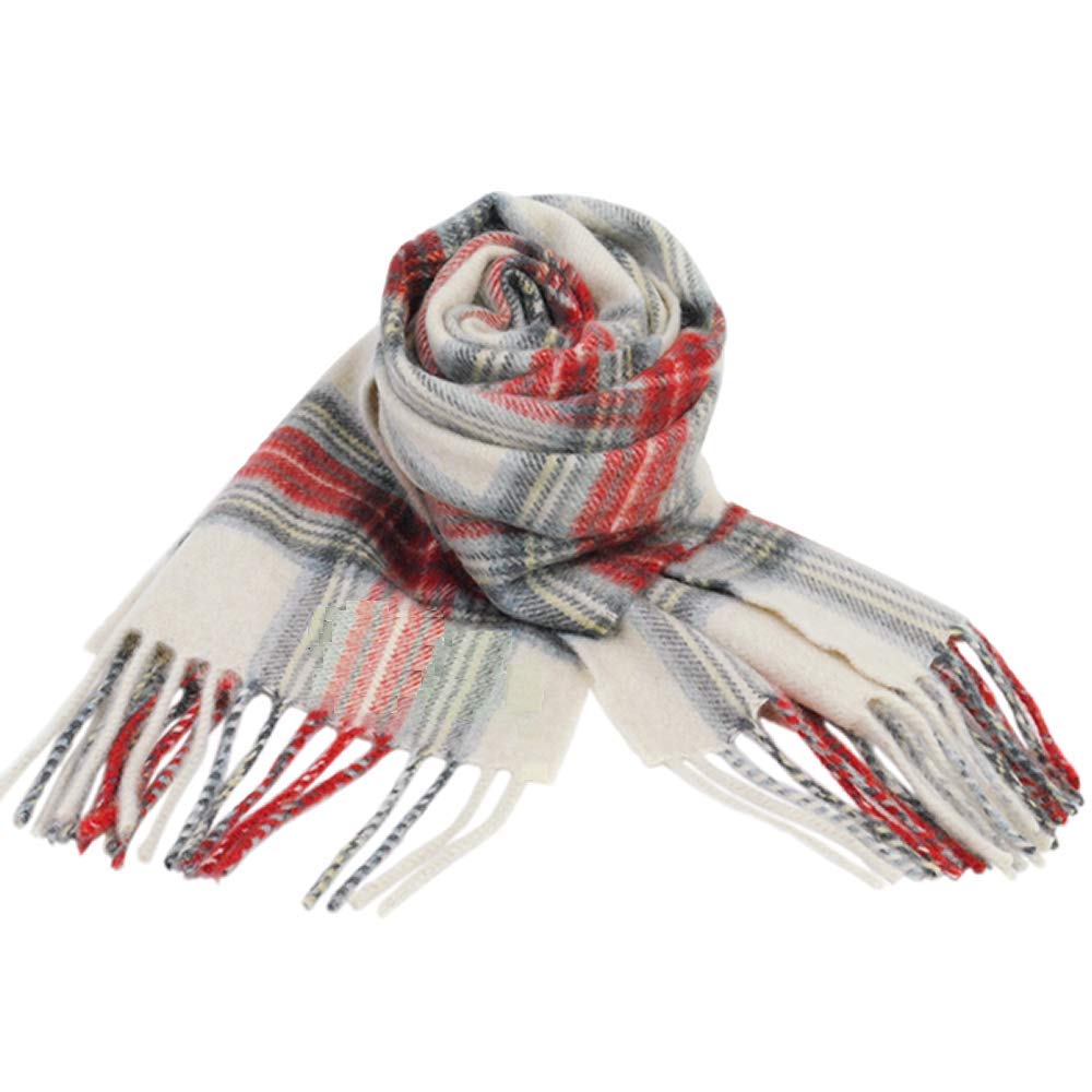 Lochcarron Cashmere Tartan Check Scarf Made in Scotland 100% (Stuart Eve)