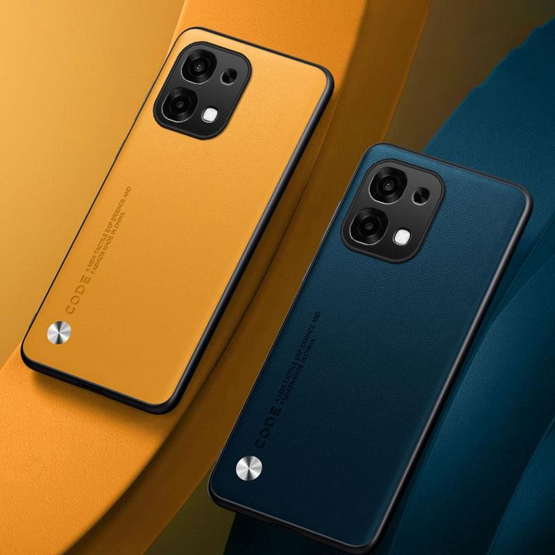 Luxury PU Leather Case For OPPO F31 A6 Pro 5G Back Cover Matte Silicone Shockproof Full Protection Phone Case For OPPO A6 Pro 4G