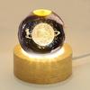 TOYMYTOY 5-Piece Set of LED Light Bases, Wooden Display Bases for Crystal Balls, USB Rechargeable, Ambient Lighting, Desk Lighting, for Object Display