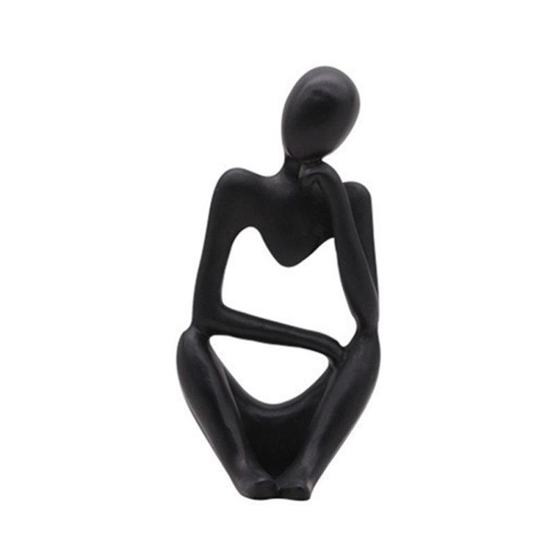 3pcs Abstract Modern Thinker Statue Resin Craft Collectible Figurines Desktop Ornament For Home