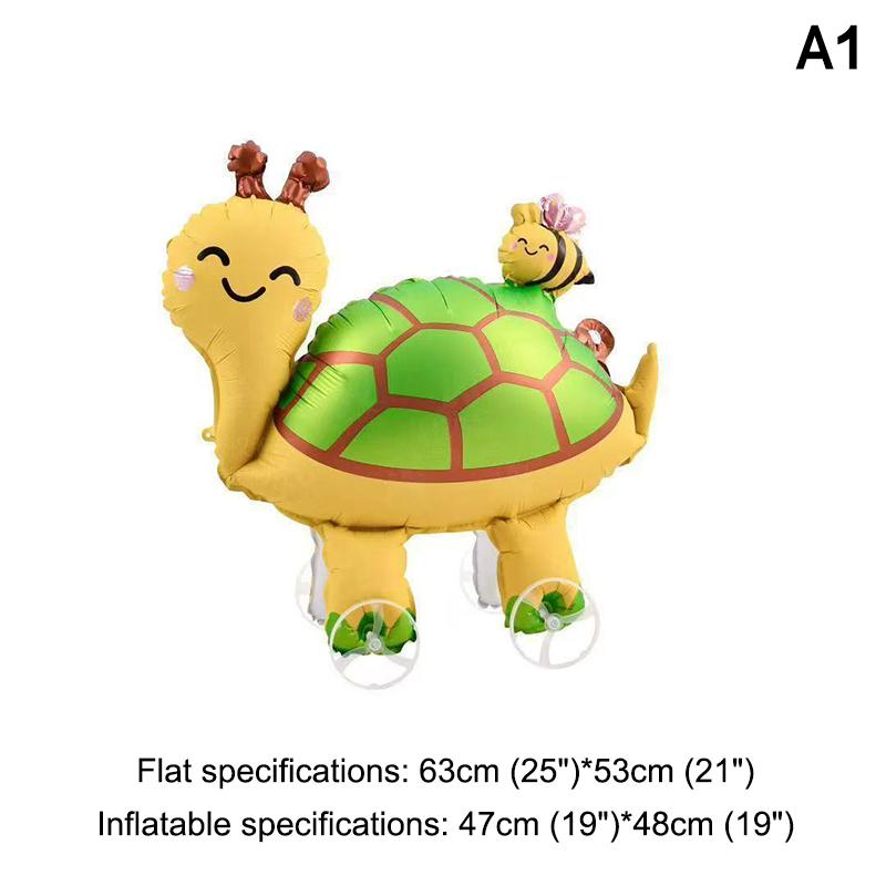 HUAHUA4D Alphabet Foil Balloon Elephant Design with Wheels for Kids' Parties and Baby ShowersHUAHUA