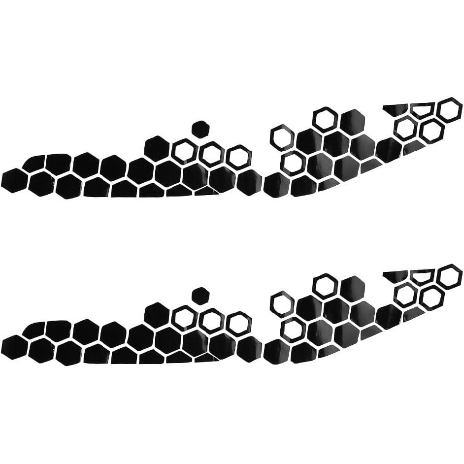 JSCARLIFE 2Pcs Skull Car Body Sticker, Self-Adhesive Vinyl Graphics Decals for Car/Truck, Universal Car Hood Body Side Rear Window Stickers