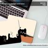 Black Cat Small Mouse Pad - Thickened, High Appearance, Locked Edge, Office Desktop, Hot Selling