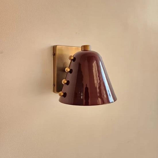 Ручні латунні конічні настінні світильники Освітлення в стилі середини століття