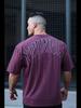 YOUNGLA Men's Oversized Cotton Gym T-shirt - Round Neck, Short Sleeve, 240 Fabric