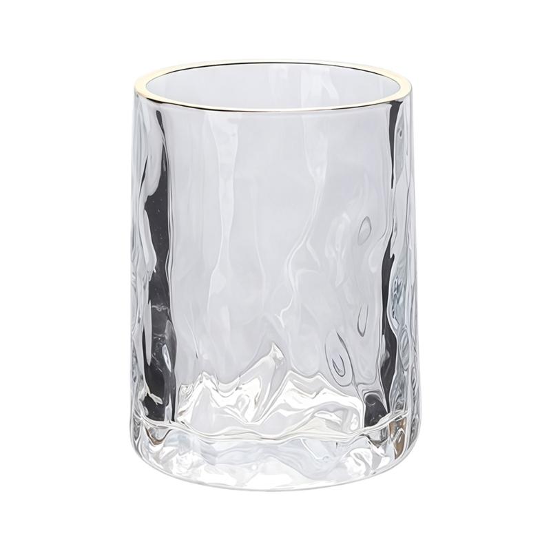 Delicate 240ml Glass Mouthwash Cup With Wide Opening And Comfortable Grip Toothbrush Holders Cup For Everyday Use