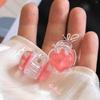 Butterfly Bliss: Pink Heart Mini Claw Clip - Cute & Sweet Qixi Collection