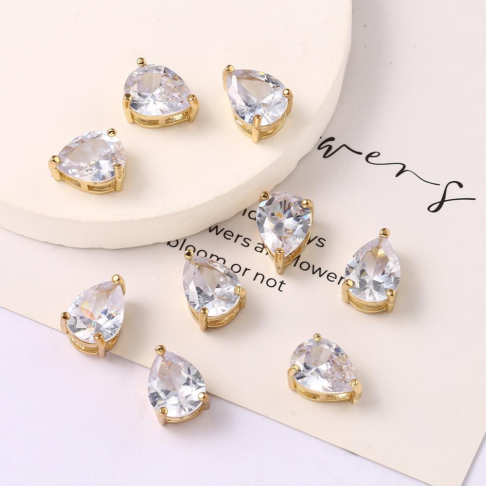 

Подвеска с каплей воды, инкрустированная медью, цирконием, серьги-гвоздики своими руками, заколка для волос, ожерелье, ювелирные изделия, аксессуары, браслет, головной убор, коготь, бриллиант