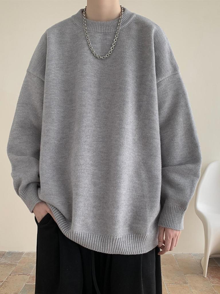 Autumn Winter Thickened Sweaters for Men Korean Style Trendy Loose Japanese Winter Hong Kong Style Pullovers