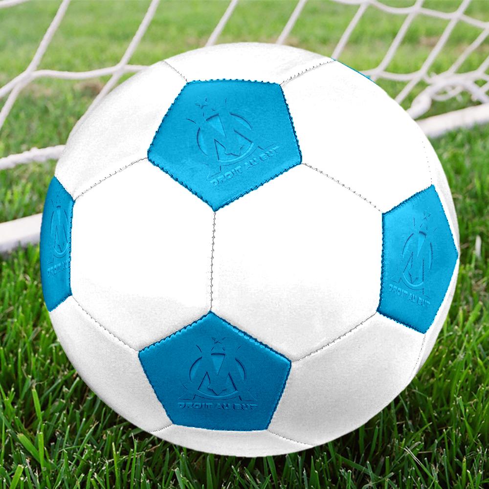 Pallone da Calcio Olympique de Marseille, colorato, adatto a tutte le età, cucito a macchina, materiale PVC, qualità da competizione, durevole e ad alto rimbalzo