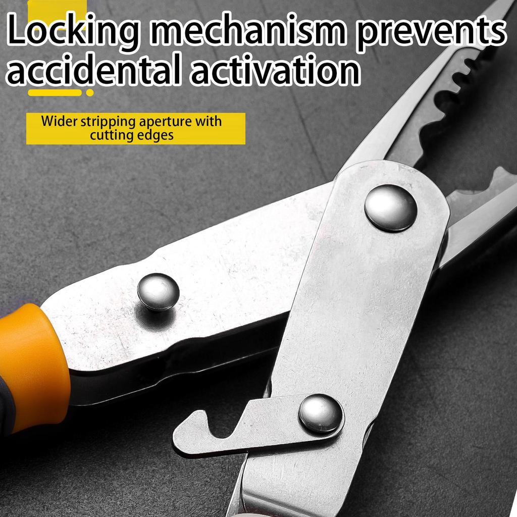 Electric Wire Stripper 2-in-1 Shears Tool Cutting Nipper For Electrical Work Stripping Cutting Crimping Peeling Wires Cables