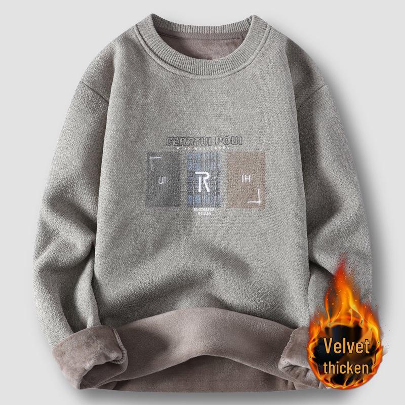 2025 Herren Einteiler Samtpullover: Trendiger Jugendstil, Plüschkaschmir, Ideal für Mittelschüler