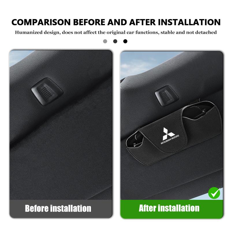 Car Sunglasses Protect Storage Cases Sun Visor Glasses Box Accessories For Mitsubishi Outlander Pajero Sport Lancer EX ASX L200
