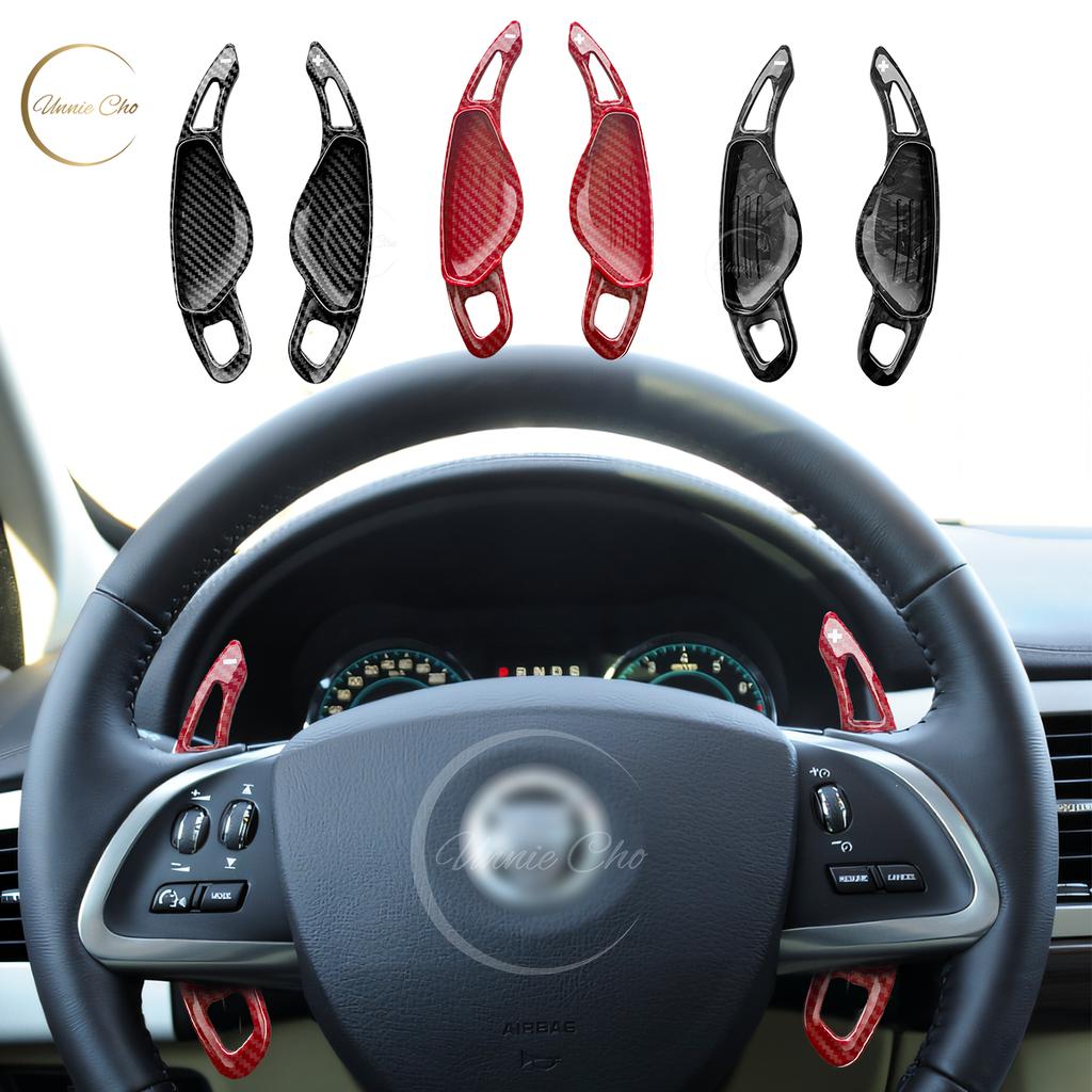 For Jaguar XF Accessories X250 X260 Car Steering Wheel Paddle Shifter Cover Trim 2007-2019 ABS Imitation Carbon Fiber Tuning