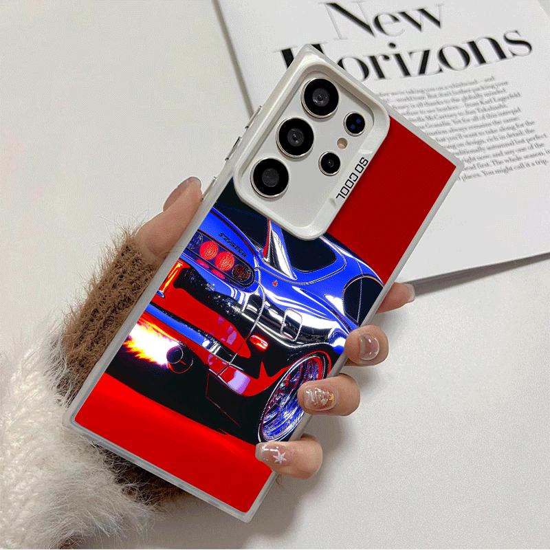 Electroplated Style Sports Car Soft Phone Case for Samsung Galaxy S24 S25 FE S26 Edge S23 Ultra S22 Plus S21 + Shockproof Cover Samsung S21