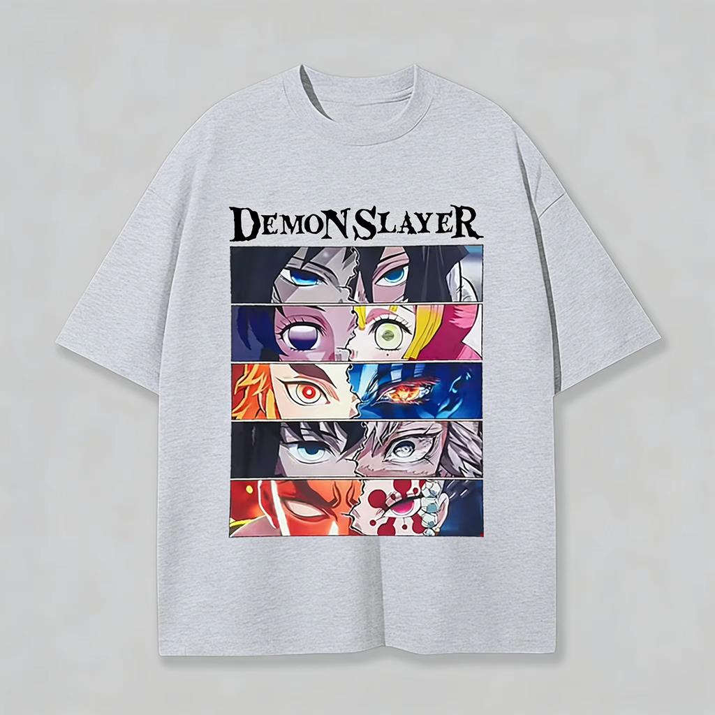 Demon Slayer Anime MultiEye Character Printed Tshirt Unisexs and Womens Tshirt Unisexs Top Sports Tshirt Unisexs Tshirt Summer T