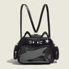 New Korean Kawaii Cat Ita Bag Cute PU Shoulder Bag Girls Transparent Pocket Harajuku Crossbody Bag Women's Fashion Backpacks
