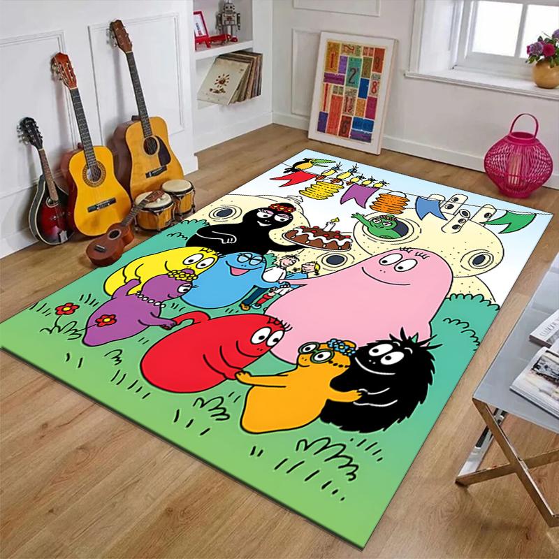barbapapa Polyester Carpet, Soft Indoor Mat for Office Chair, Living Room, Computer Desk - Decorative Home Office Rug Design