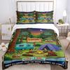 Happy Camper Adventure Print 3Pcs Bedding Setduvet Cover With 2 Bedropillowcase Home Birthday Gift