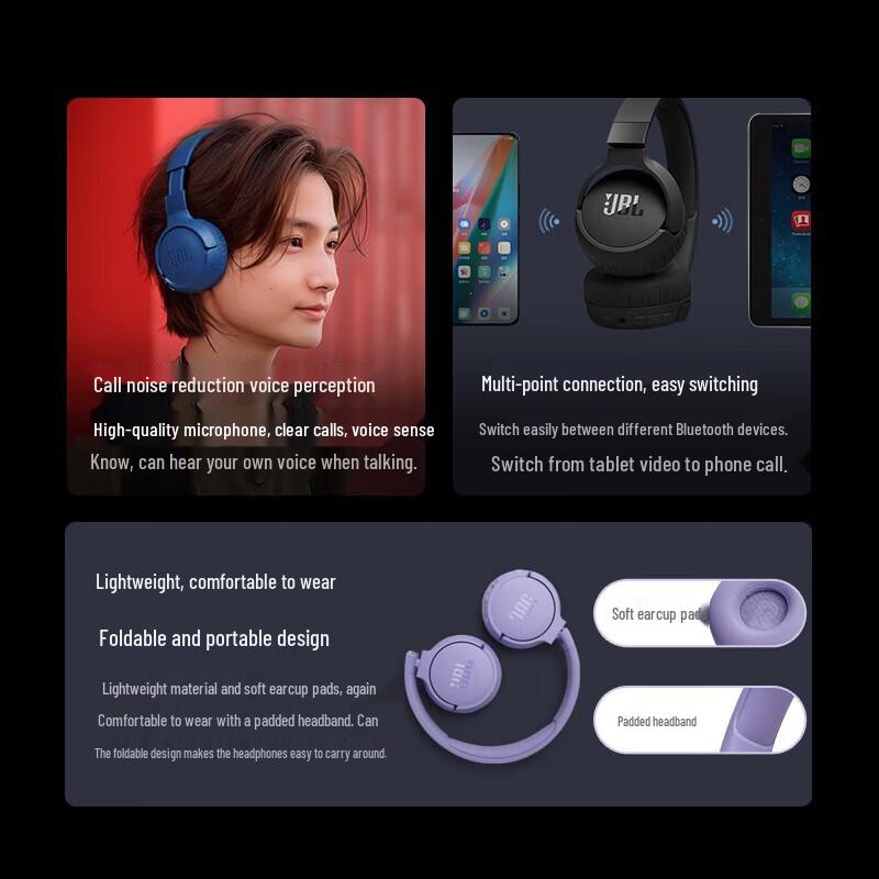 JBL Tune 670NC Wireless Over-Ear Noise-Cancelling Headphones