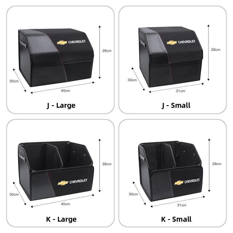 Car Trunk Leather Organizer Bin Travel Storage Box For Chevrolet Cruze Malibu Colorado Suburban Equinox Blazer Trax Camaro Spark