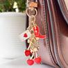 Unique Cherry Keychain Bag Charm Cherry Keychain Purse Charm Key Adornment For Adding Flair To Women's Handbags