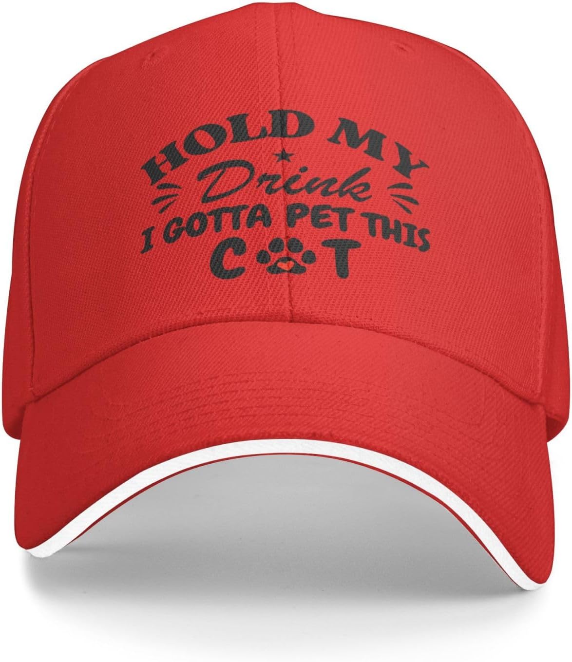 

Hold My Drink I Gotta Pet This Dog Baseball Cap Polyester Adjustable Outdoor Dog Lover Hat One Size