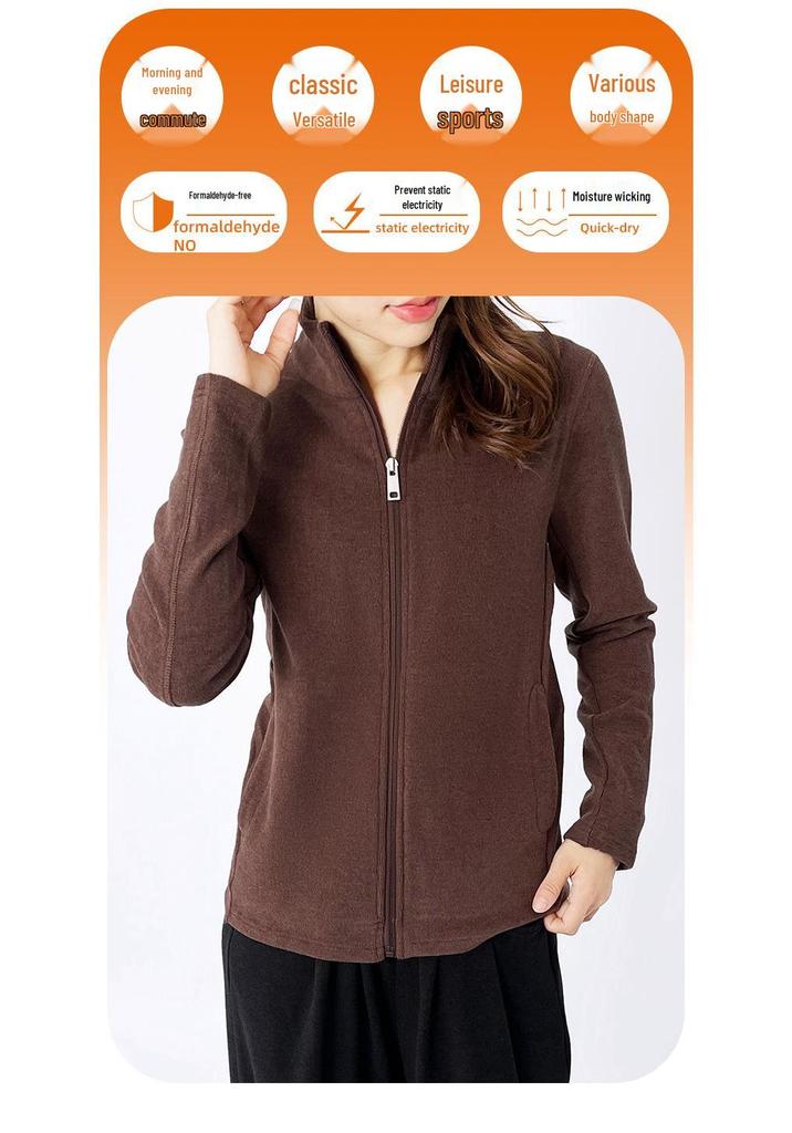 Clearance: German Fleece Velvet-Lined Stand Collar Jacket, 450g, Warm for Autumn/Winter