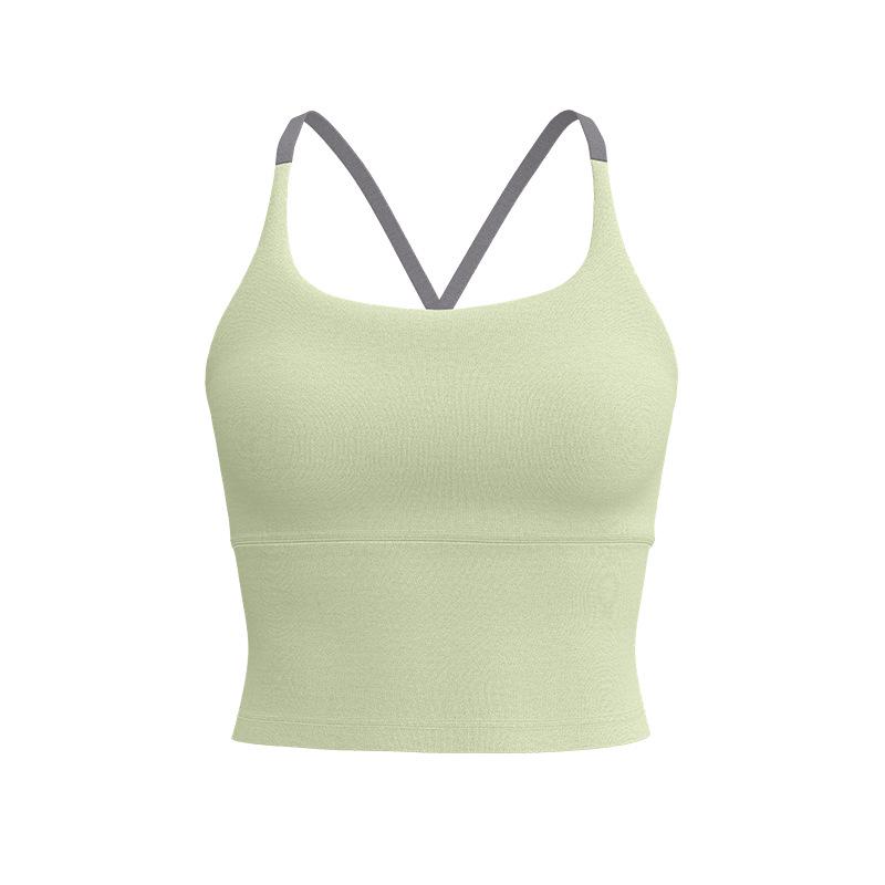 Damen High-Impact Colorblock Stoßfester Yoga Lauf-BH mit Stilvollem Rücken