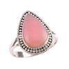 Natural Pink Opal Gemstone 925 Solid Sterling Silver Jewelry Ring Size 8.5 S7E91