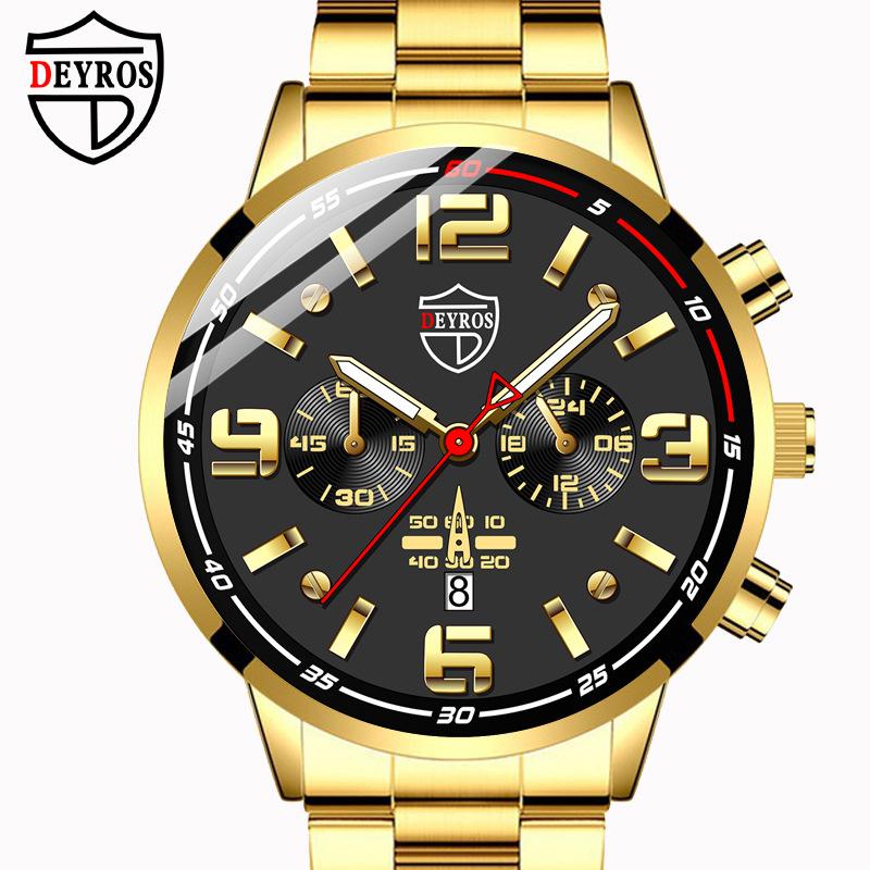 

Fashion Men s Watch Stainless Steel Watch Men s Business Watch Large Dial, Watch Simple Watch Calendar Quartz Watch Watch чорний