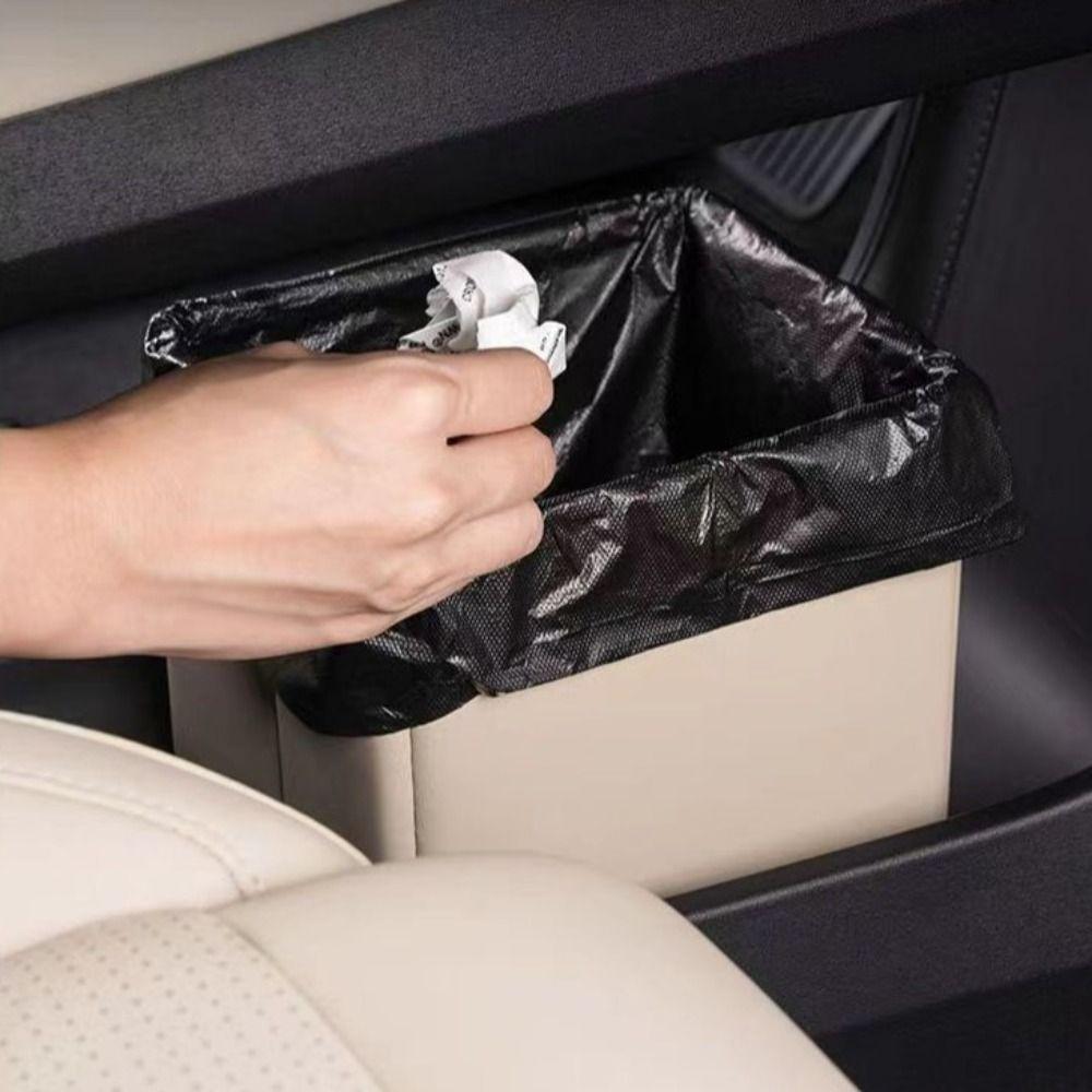 Faux Leather Car Garbage Cans Waterproof Vehicle Trash Can Durable Car Trash Bin  Automotive