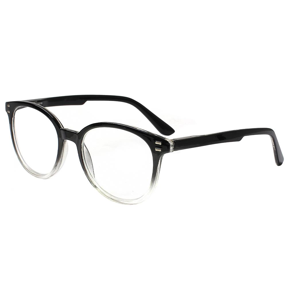 

Fashion Round Reading Glasses Spring Hinge Comfortable Reading Eyeglasses Diopter 0 +50 +75 +100 +125 +150 +200 0