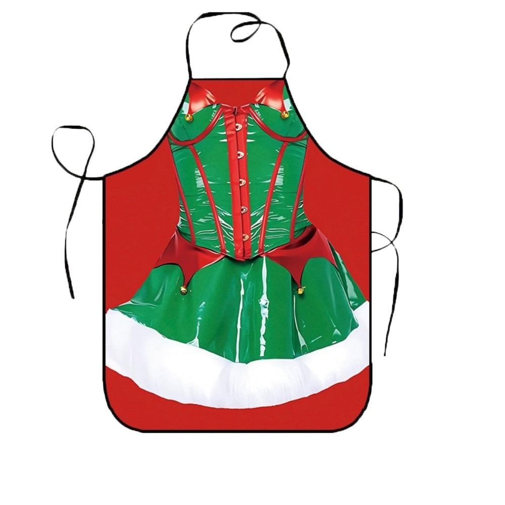 Snowman Christmas Santa Claus Apron Reindeer Waterproof Waist Apron Xmas Tree Stain-Resistant Kitchen Baking Apron Kitchen