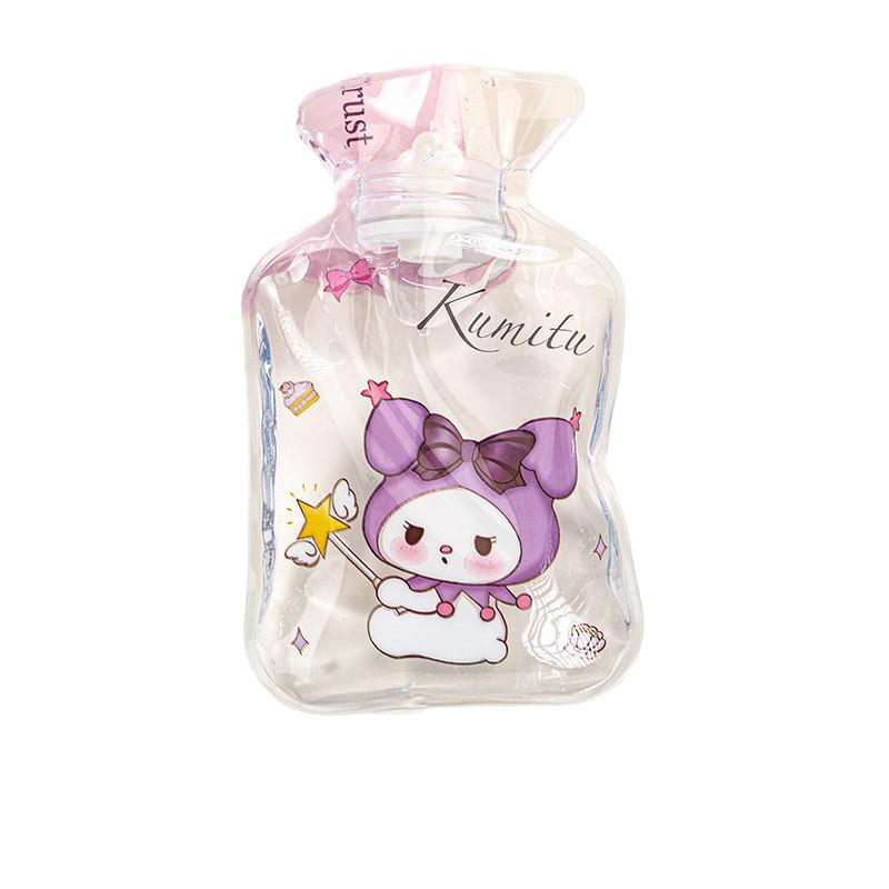 Compact Transparent Hot Water Bottle - Cute Hand Warmer for Women, Explosion-Proof Design