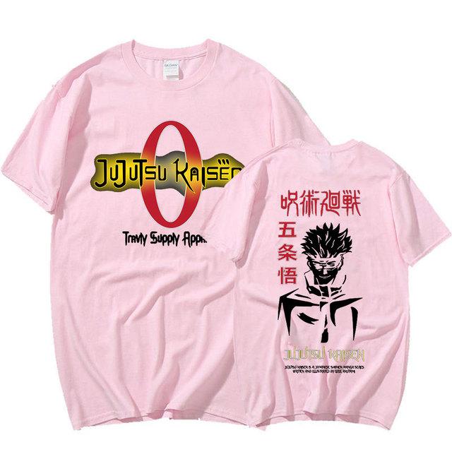 Anime Jujutsu Kaisen Harajuku T Shirt Manga Graphic Gojo Satoru Short Sleeves Cotton Casual Tee Shirts Mens Oversized T-shirt Streetwear Tops