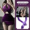 Purple erotic underwear pure desire sexy cheongsam free perspective nightclub seduction woman