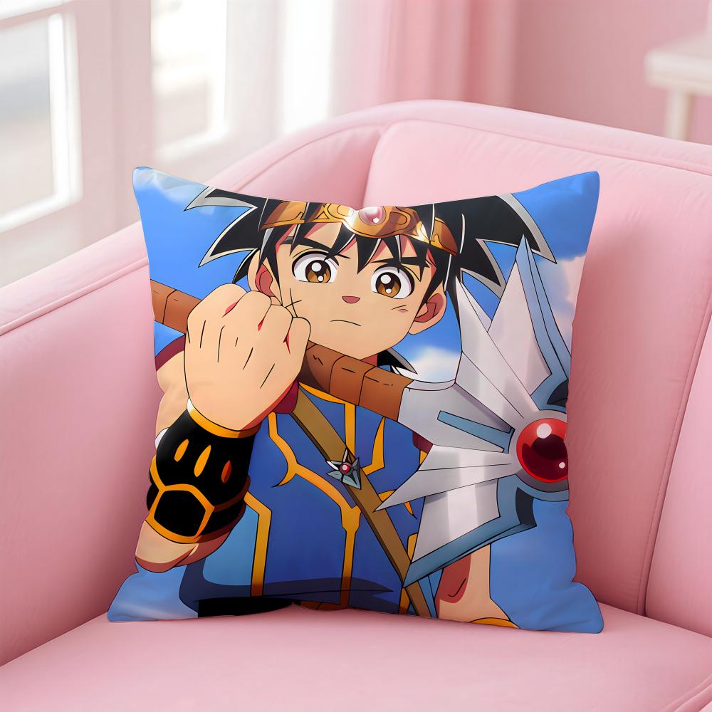 Cute Japanese Game DDragon Quest Slime Cushion Cover Pillow Case Soft Skin Friendly Fabric Concealed Zipper