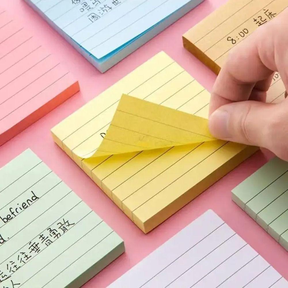 8Pcs with Lines Memo Pad Paper 8 Rainbow Color Writing Memo Pad Student Writing Marker  Notepad