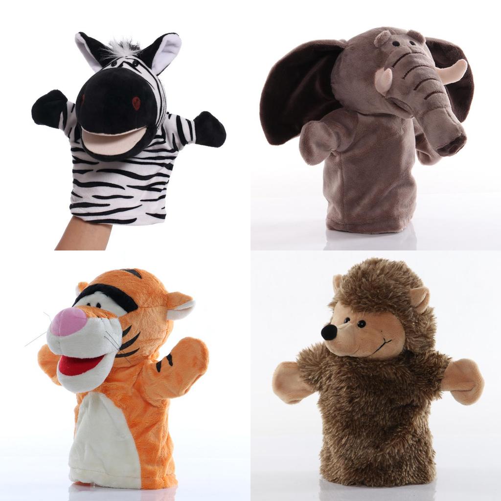 Großhandel Plüschtier Handpuppe Cartoon Tierpuppe mit beweglichem Mund interaktives Spielzeug für Kindergarten und Eltern-Kind-Interaktion 25 cm groß