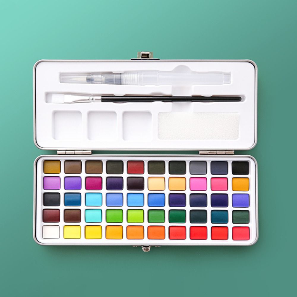Portable Solid Watercolor Paint Set Professional DIY Painting Kit Watercolor Pigment Kit  Nail Art