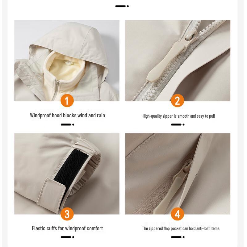 ROMON Men's 3-in-1 Business Casual Sport Hiking Windproof Jacket