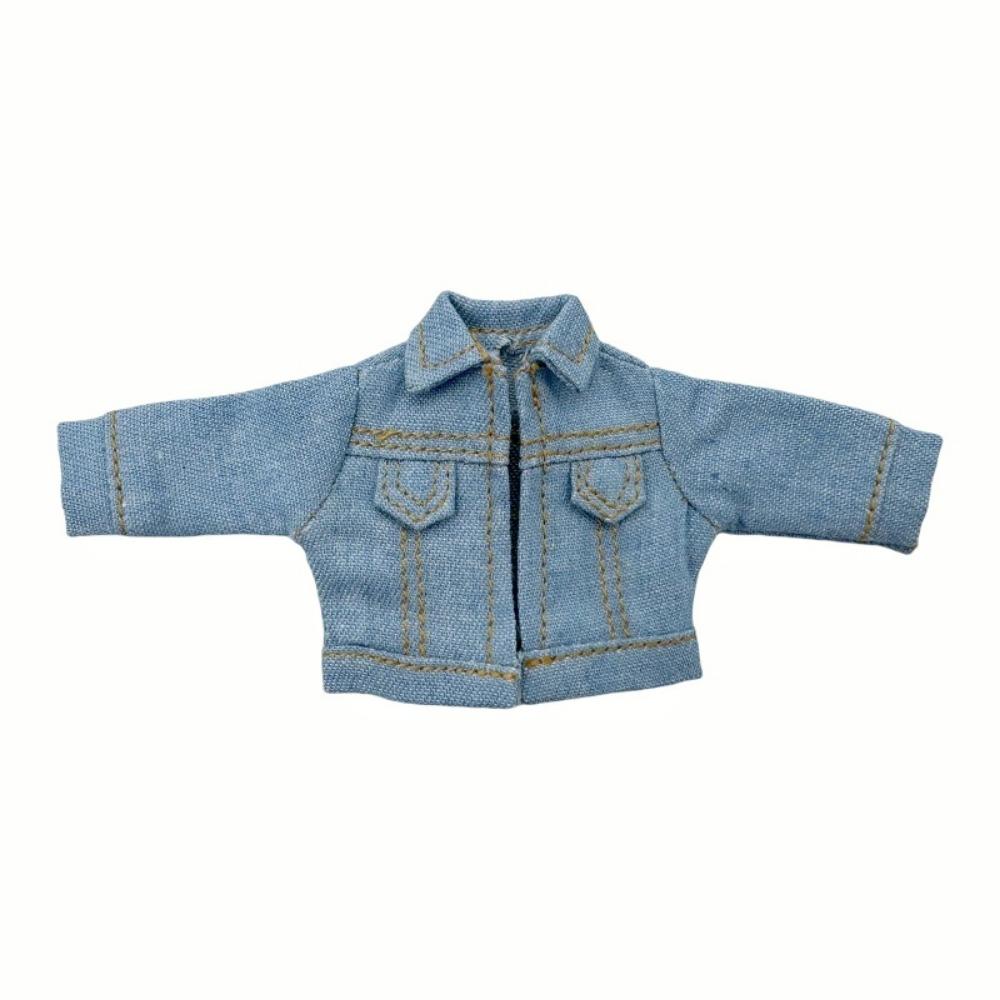 10.5*5cm Doll Clothes Jeans Coat for 1/12 Bjd Dolls